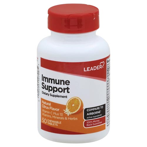 Image for Leader Immune Support, Natural Citrus Flavor, Chewable Tablets,50ea from Nambe Drugs