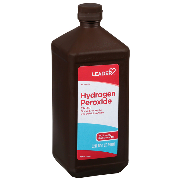 Image for Leader Hydrogen Peroxide, 3% USP, 32oz from Nambe Drugs