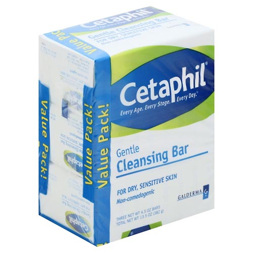Image for Cetaphil Antibacterial Bar, Gentle, Value Pack,3ea from Nambe Drugs
